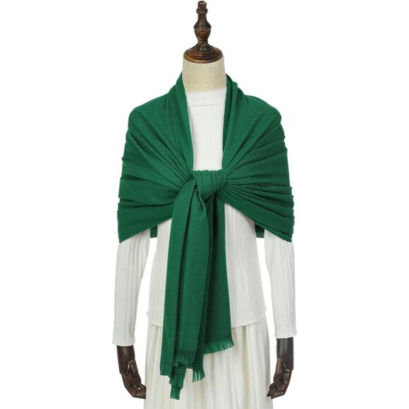 🆕 Women Green Wedding Evening Dress Pashmina Shawl Winter Foulard Femme Wraps - Picture 4 of 7